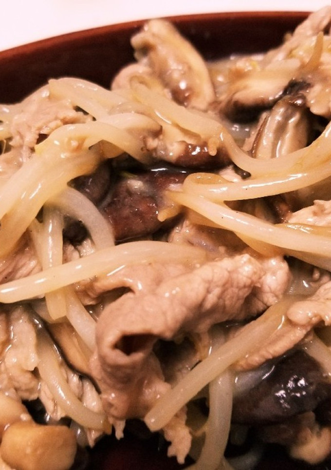 豚肉ともやしと椎茸の中華炒め-レシピのメイン写真