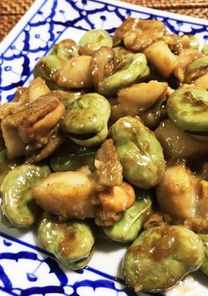 そら豆と帆立てのバター醤油炒め-レシピのメイン写真