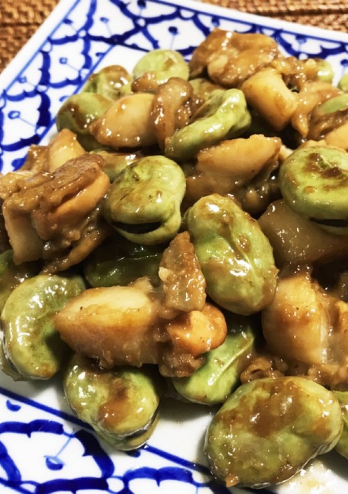 そら豆と帆立てのバター醤油炒め-レシピのメイン写真