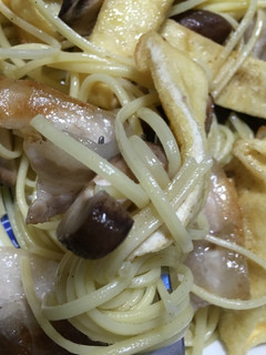 簡単 油揚げと豚肉のパスタ-レシピのメイン写真