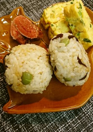 茶豆お結びプレート-レシピのメイン写真