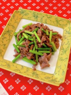茎にんにくと牛肉の炒めもの-レシピのメイン写真