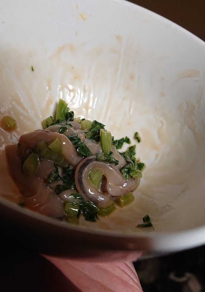 葉わさびと塩辛の和え物-レシピのメイン写真