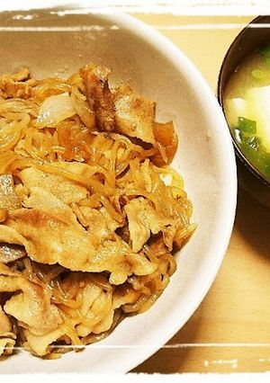 献立《メイン》豚しらたき丼-レシピのメイン写真