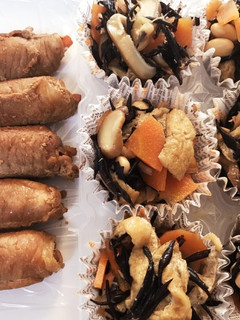 弁当作り置き 肉巻き照り焼き、ひじき煮-レシピのメイン写真