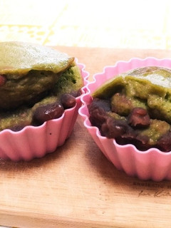 甘酒入り☆優しい甘さの小倉抹茶蒸しパン-レシピのメイン写真