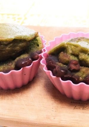 甘酒入り☆優しい甘さの小倉抹茶蒸しパン-レシピのメイン写真