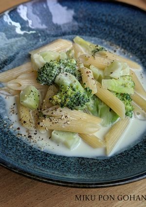 おからパウダーのクリームスープパスタ-レシピのメイン写真