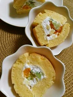 卵焼き器で、ミニロールケーキ-レシピのメイン写真