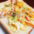 カニカマとゆで卵の簡単朝ごパン