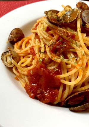 簡単 トマトソースで頂くあさりのボンゴレ-レシピのメイン写真