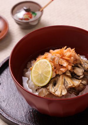 舞茸と鮭のさっぱりだし茶漬け♪-レシピのメイン写真