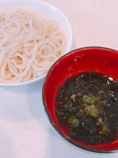 暑い夏に!ピリ辛韓国風つけうどん!-レシピのメイン写真