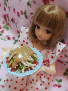 リカちゃんサイズ♡棒々鶏(ごまだれ)ꕤ-レシピのメイン写真