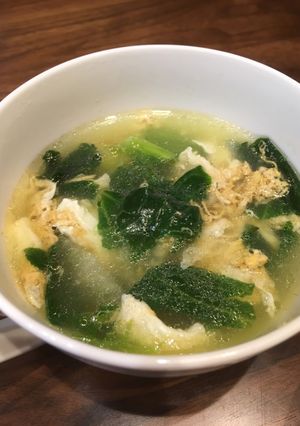 固いレタスを使った中華スープ-レシピのメイン写真