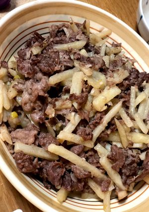 牛肉とジャガイモのネギ塩炒め-レシピのメイン写真