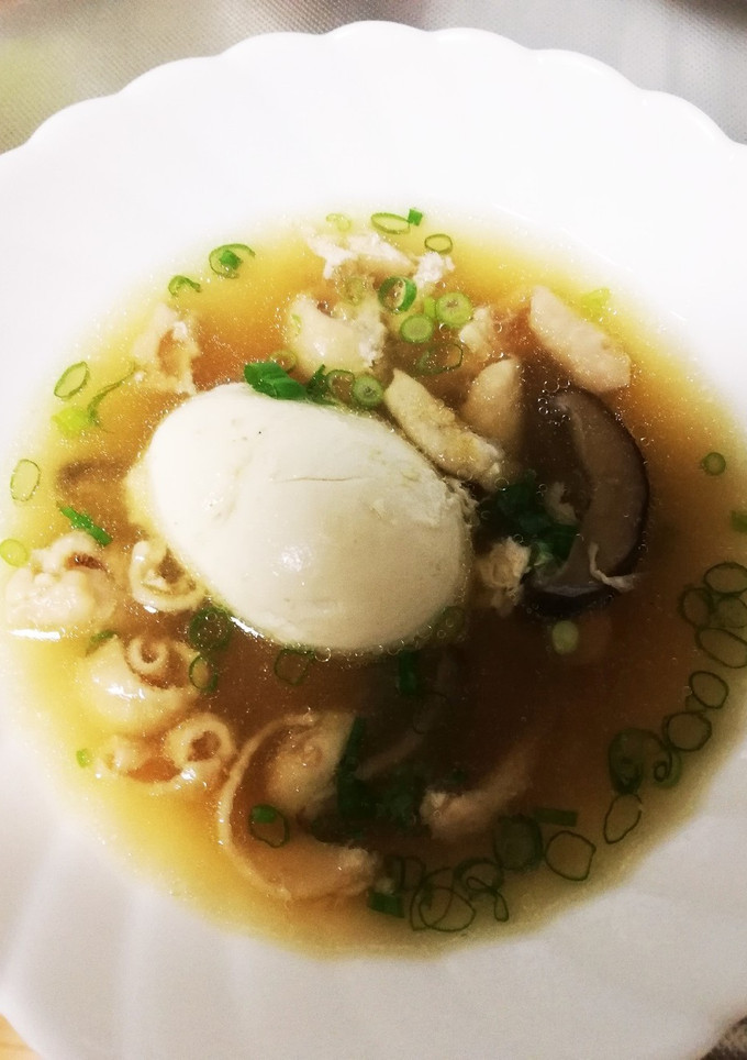 鶏皮と椎茸の和風スープ-レシピのメイン写真