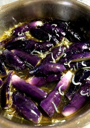 なすと雑魚の瞬間蒸し-レシピのメイン写真