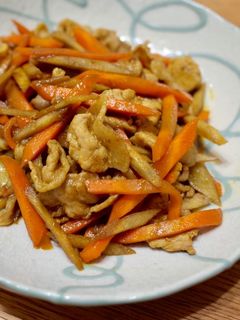 カレー味!豚肉入りきんぴらごぼう-レシピのメイン写真