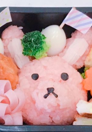キャラ弁 うさぎ イースター お弁当-レシピのメイン写真