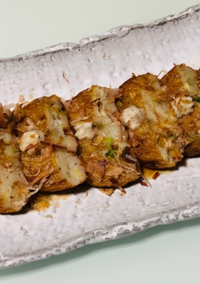 焼きさつま揚げにねぎ塩チューブ&めんつゆ-レシピのメイン写真