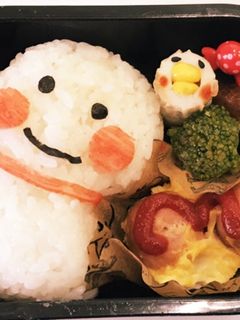 てるてる坊主 キャラ弁 お弁当 幼稚園-レシピのメイン写真