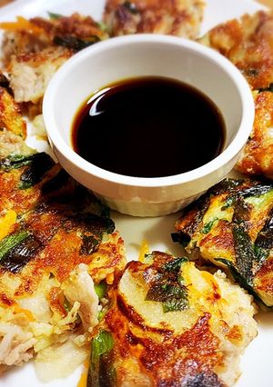 天ぷら粉で☆野菜たっぷりチヂミ-レシピのメイン写真