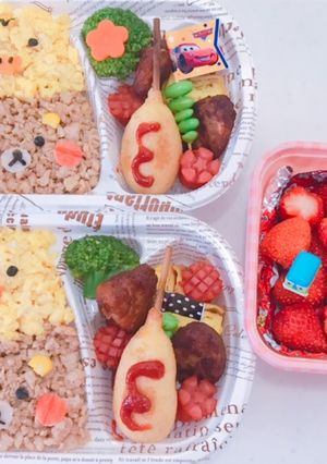 リラックマ 幼稚園 遠足弁当 キャラ弁-レシピのメイン写真