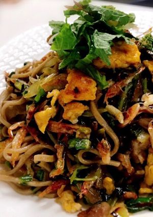 蕎麦で作る♡薬味たっぷり和風の焼きそば♬-レシピのメイン写真