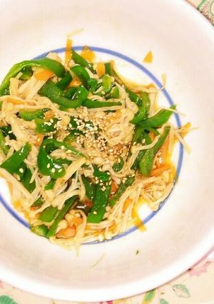 レンジで簡単に❗ピーマンとエノキのお浸し-レシピのメイン写真