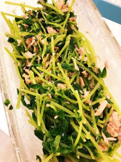 豆苗とツナの柚子胡椒マヨ和え-レシピのメイン写真