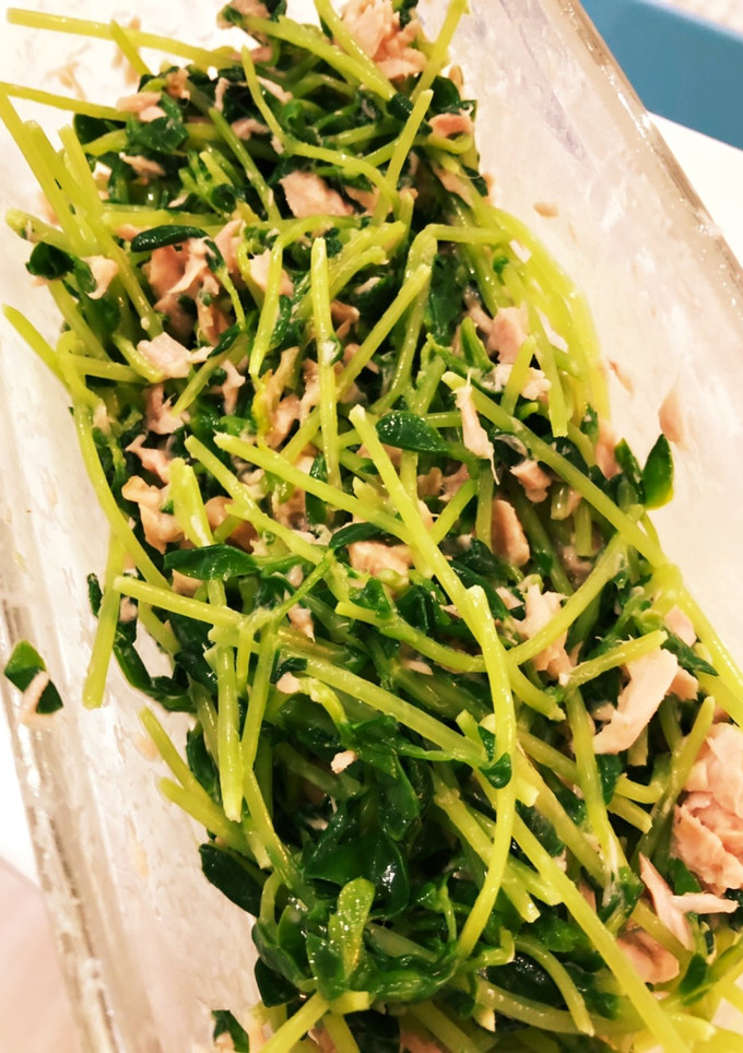 豆苗とツナの柚子胡椒マヨ和え-レシピのメイン写真