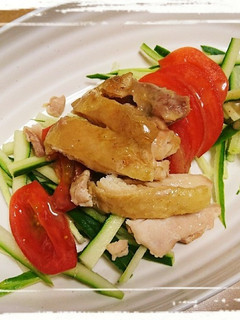 火を使わない♪酒蒸し鶏の棒々鶏風サラダ-レシピのメイン写真