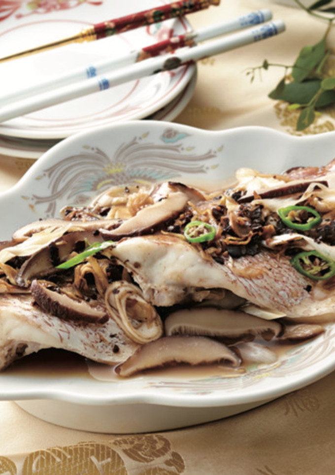 椎茸と白身魚のトウチ蒸し-レシピのメイン写真
