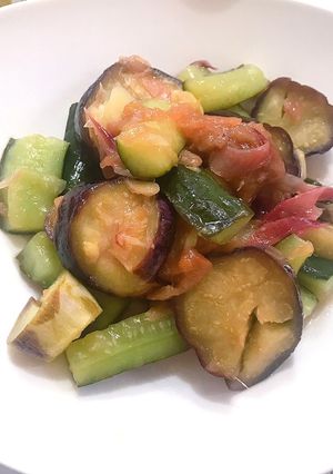 夏野菜とみょうがの梅酢煮-レシピのメイン写真