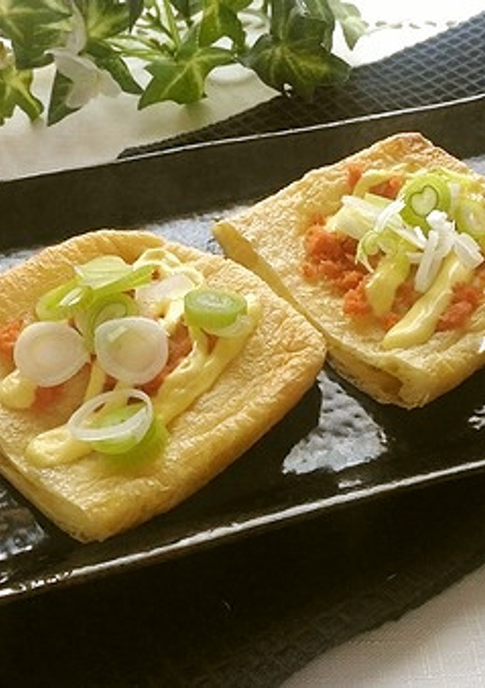 トースターで！鮭フレークの油揚げトースト-レシピのメイン写真