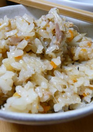新ごぼうとシーチキンの炊き込みご飯-レシピのメイン写真