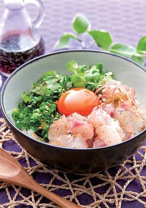 鯛のうまだし和えビビンバ丼-レシピのメイン写真