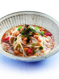 納豆と卵の冷やしうどん-レシピのメイン写真