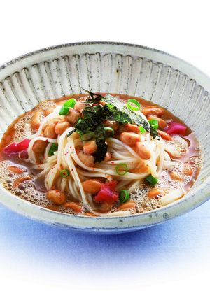 納豆と卵の冷やしうどん-レシピのメイン写真