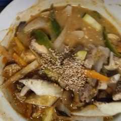 รูปของ お一人様簡単洋風ウスターキムチ味根菜青椒肉絲風
