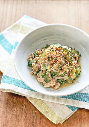 レンジで簡単♪ゴーヤのツナ味噌-レシピのメイン写真