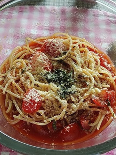 トマトジュースで簡単冷製パスタ-レシピのメイン写真