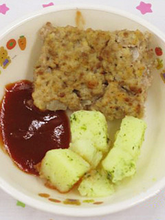 保育園の給食♪ヘルシーミートローフ-レシピのメイン写真
