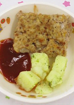 保育園の給食♪ヘルシーミートローフ-レシピのメイン写真