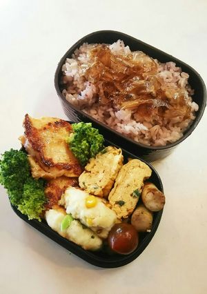 お弁当(6/4)とり肉クレイジーソルト-レシピのメイン写真