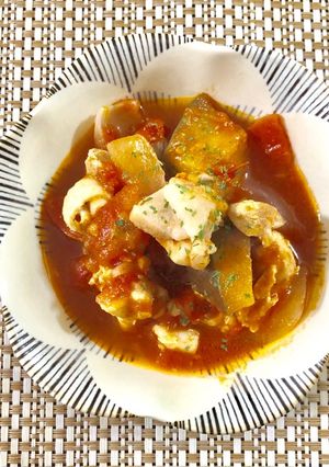 簡単ニンニクの効いた鶏肉のトマト煮-レシピのメイン写真