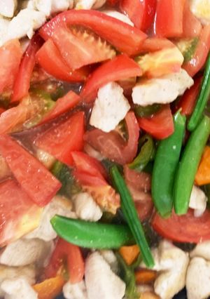 鶏胸肉とトマトのスゴだれ炒め煮-レシピのメイン写真