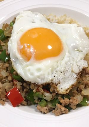乾燥バジルで作るガパオライス-レシピのメイン写真