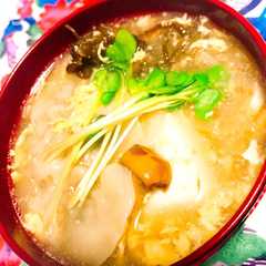 もずくとなめこの酸辣湯-レシピのメイン写真